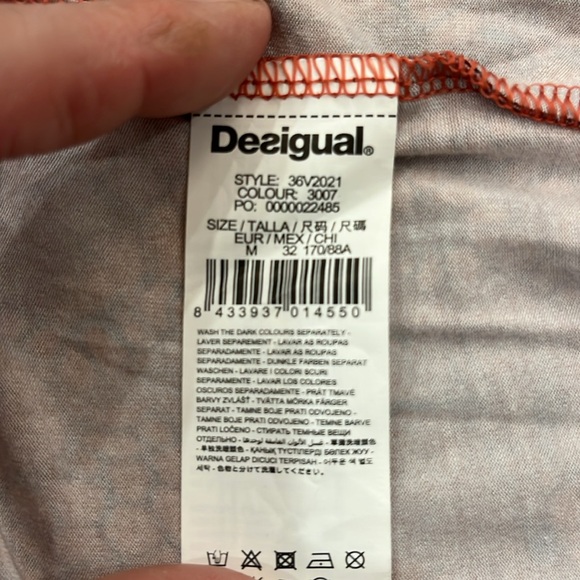 VGUC Desigual red faux wrap dress with black floral embroidery. - Picture 10 of 10